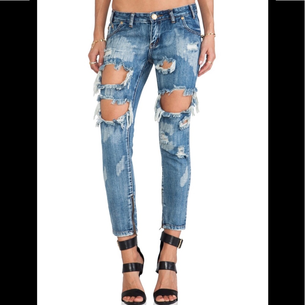 One teaspoon trashed free birds extreme distressing size 28